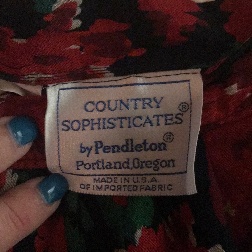 Vintage Pendleton floral skirt 14 - Picture 3 of 4